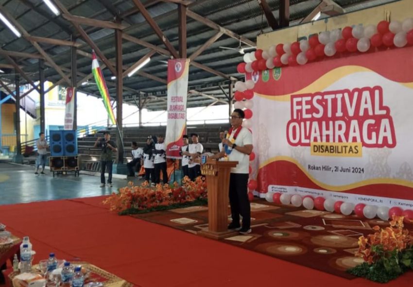 Festival Olahraga Siswa Disabilitas di Rohil, Deputi Kemenpora RI: Tetaplah Dibimbing, Dibina dan Dididik