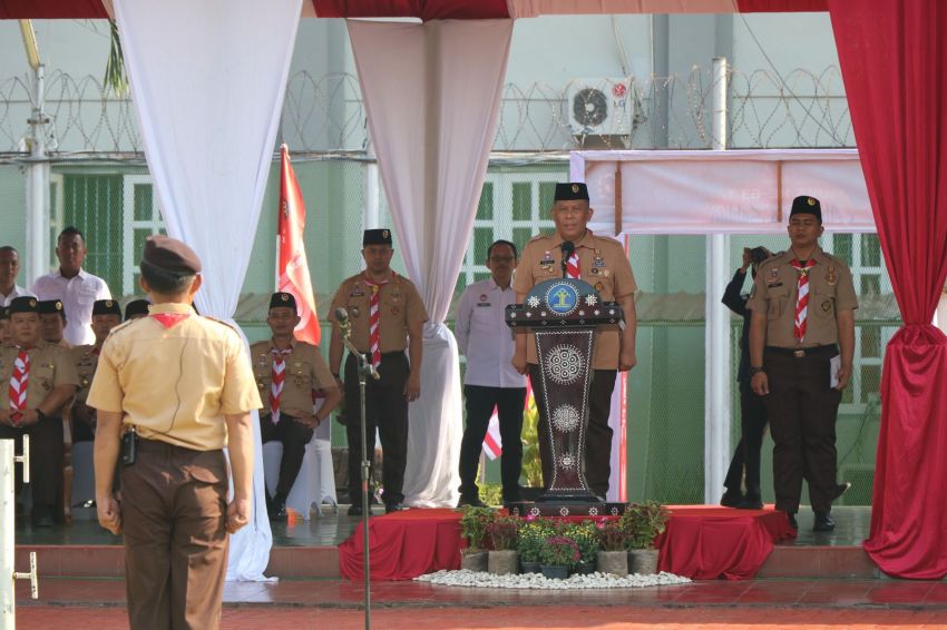 Peringati HUT Pramuka Ke-63, Kakanwil Kemenkumham DKI Jakarta: Pramuka Berjiwa Pancasila Jaga NKRI