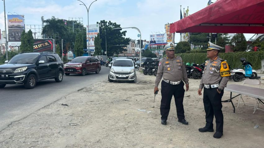 Dirlantas Polda Riau Turun Langsung Tinjau Kelancaran Lalu Lintas di Pusat Keramaian