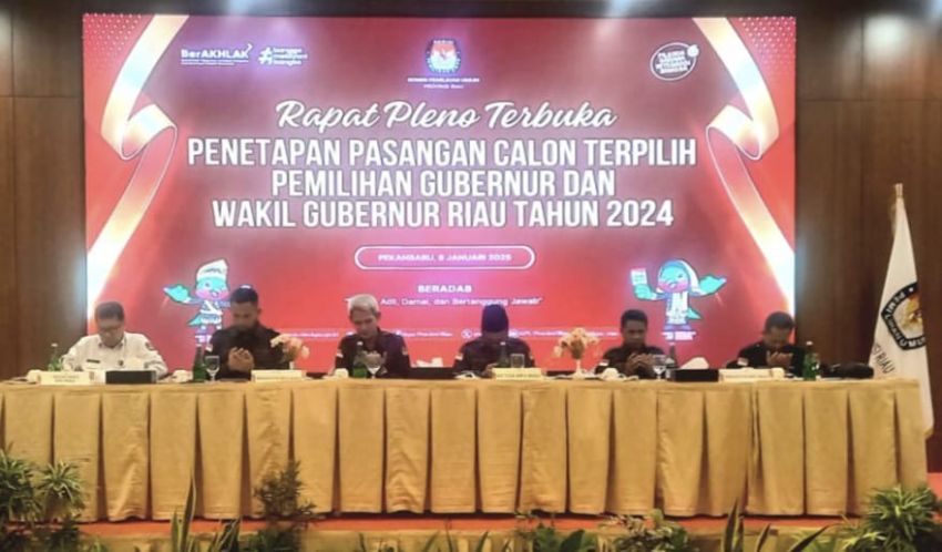 KPU Riau Tetapkan Abdul Wahid-SF Hariyanto Sebagai Gubernur dan Wakil Gubernur Terpilih 2025-2030