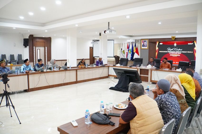 KPU Riau Rakor Penjajakan Kerja Sama dengan Pegiat Pemilu