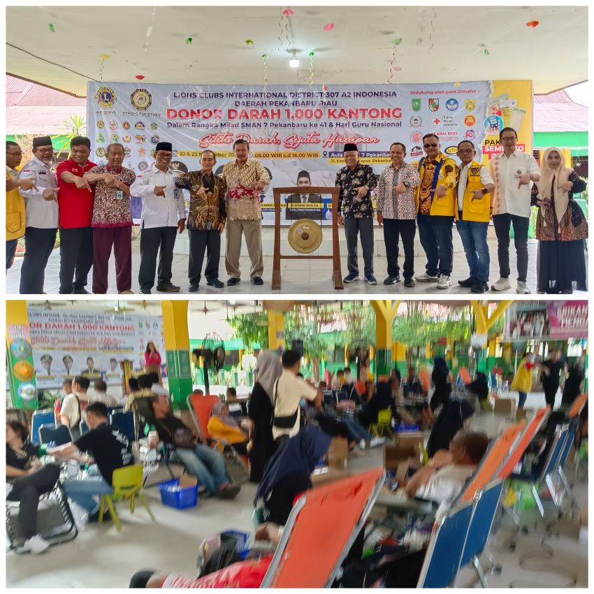 Milad Ke 41 SMA Negeri 7 Pekanbaru Dirayakan Dengan Menggelar Kegiatan Sosial