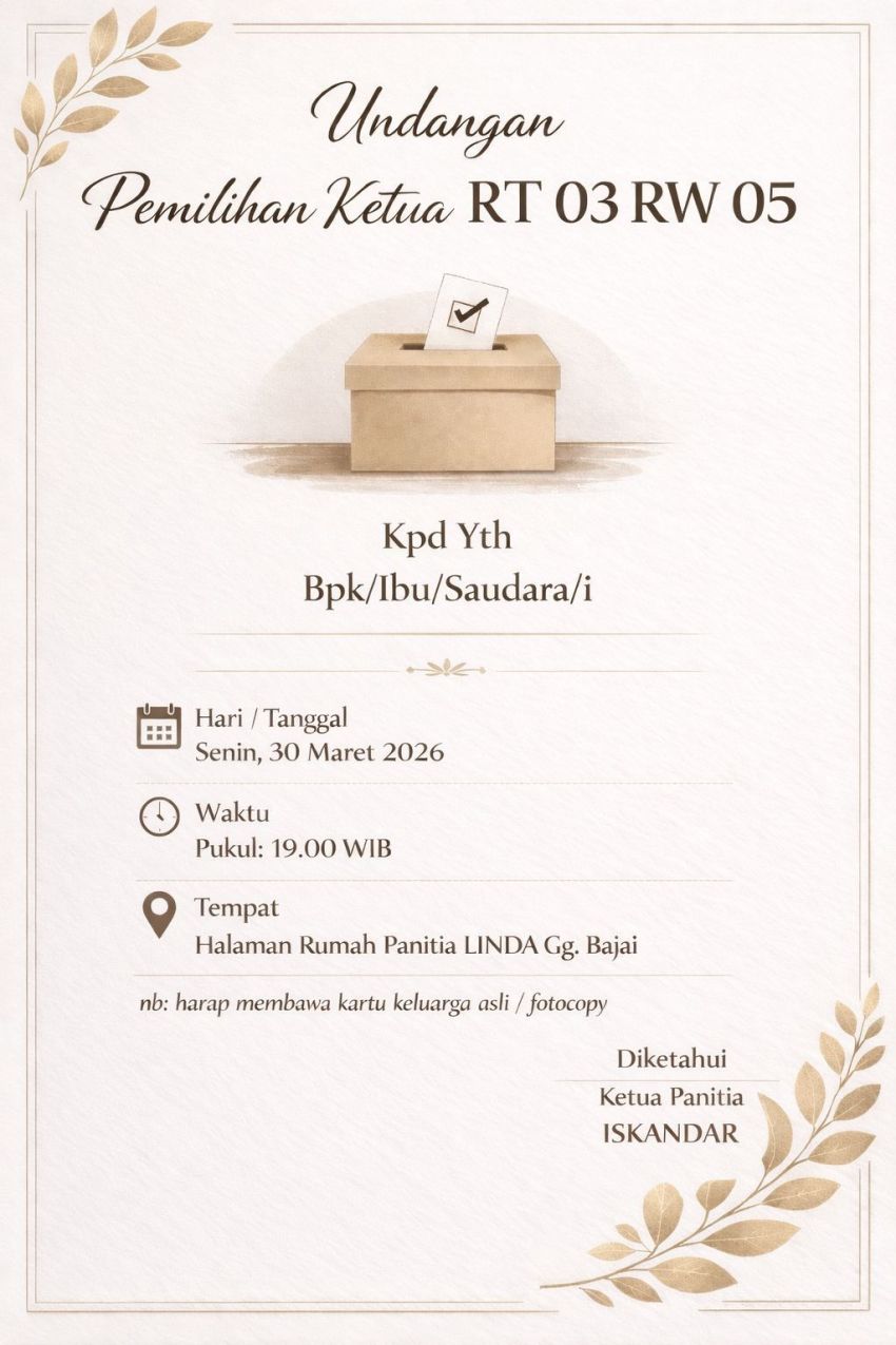 Sesaat Sebelum Pemilihan RT, Camat Perintahkan Panitia Tunda Pelaksanaan Pemilihan