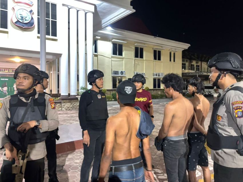 Tim RAGA Polres Dumai Ringkus Preman yang Diduga Kerap Melakukan Aksi Pungli Terhadap Sopir Truk