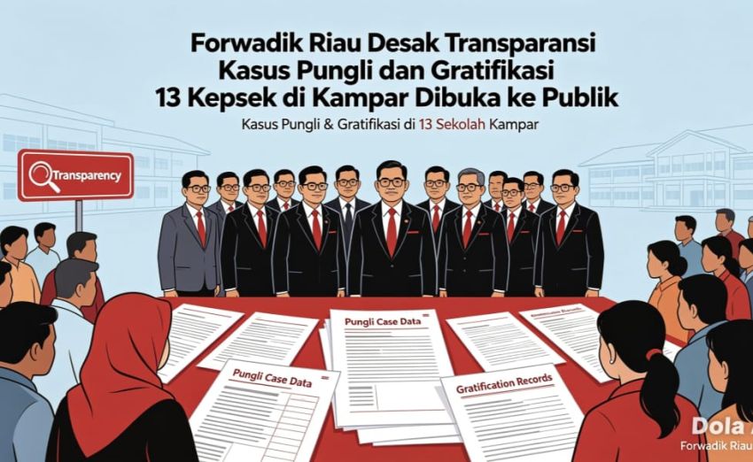 Forwadik Riau Desak Kasus Pungli dan Gratifikasi 13 Kepsek di Kampar Dibuka ke Publik